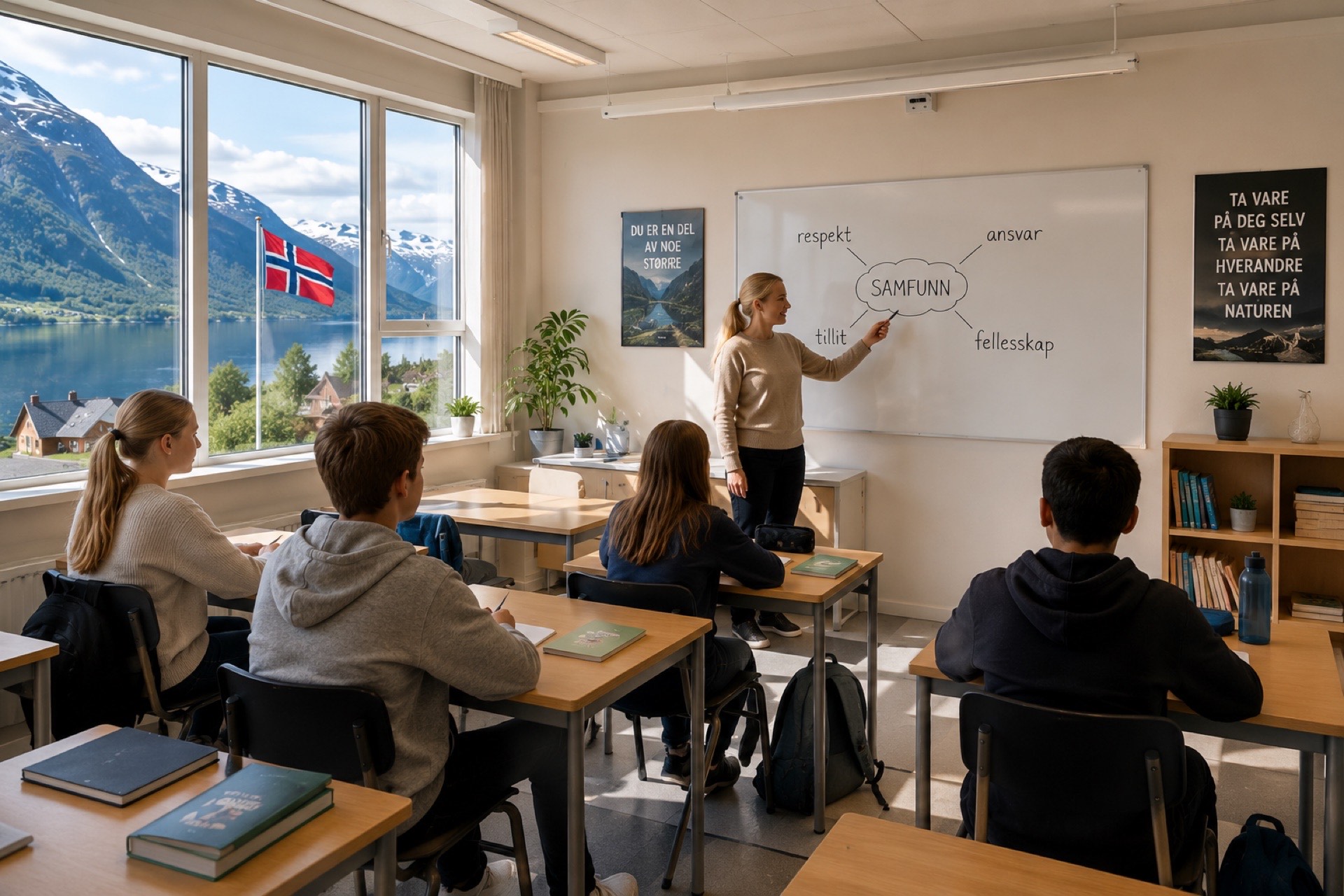 Norweska klasa szkolna – lekcja o wartościach społecznych: respekt, tillit, fellesskap